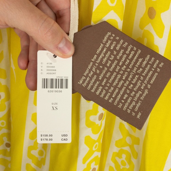 Anthropologie Forever That Girl Beach Halter Dress Womens XS Yellow Tunic Lined - Picture 8 of 11